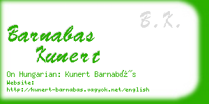 barnabas kunert business card